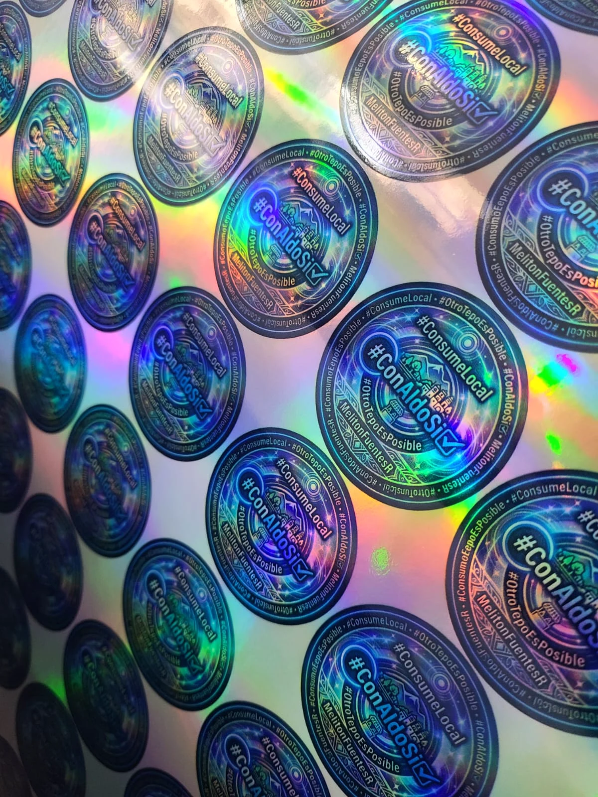 Etiquetas holográficas personalizadas